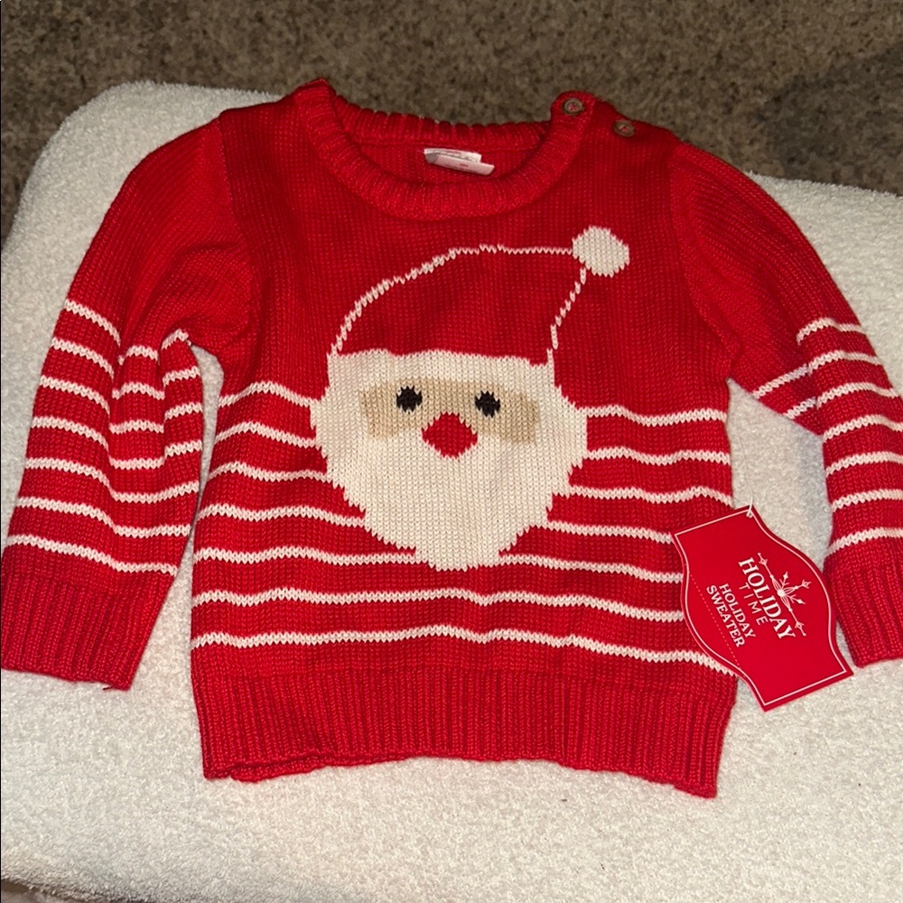 Holiday Time Red Santa Sweater